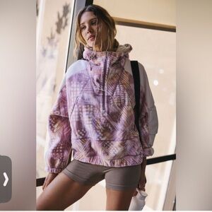 FP Movement by Free People Lavender Tie-Dye Pullover Hoodie